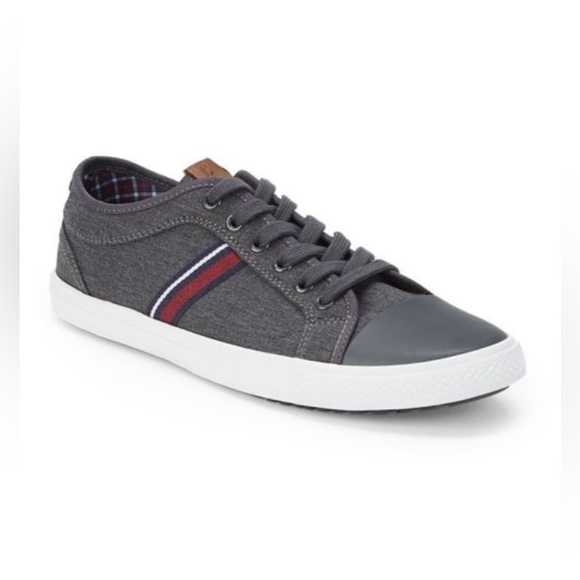Ben Sherman Men’s Madison Oxford Sneakers Charcoal Textile Size 12 - Picture 1 of 14